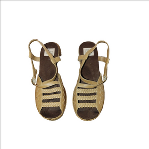 Frida Wedge Leather Sandals Size 8.5
